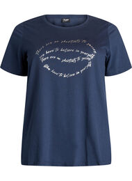 T-shirt med tryck, Bl&aring;