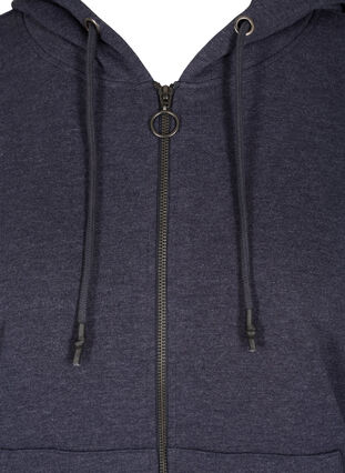 Munkjacka i sweatshirtkvalitet med huva och fickor, Night Sky Mel, Packshot image number 2