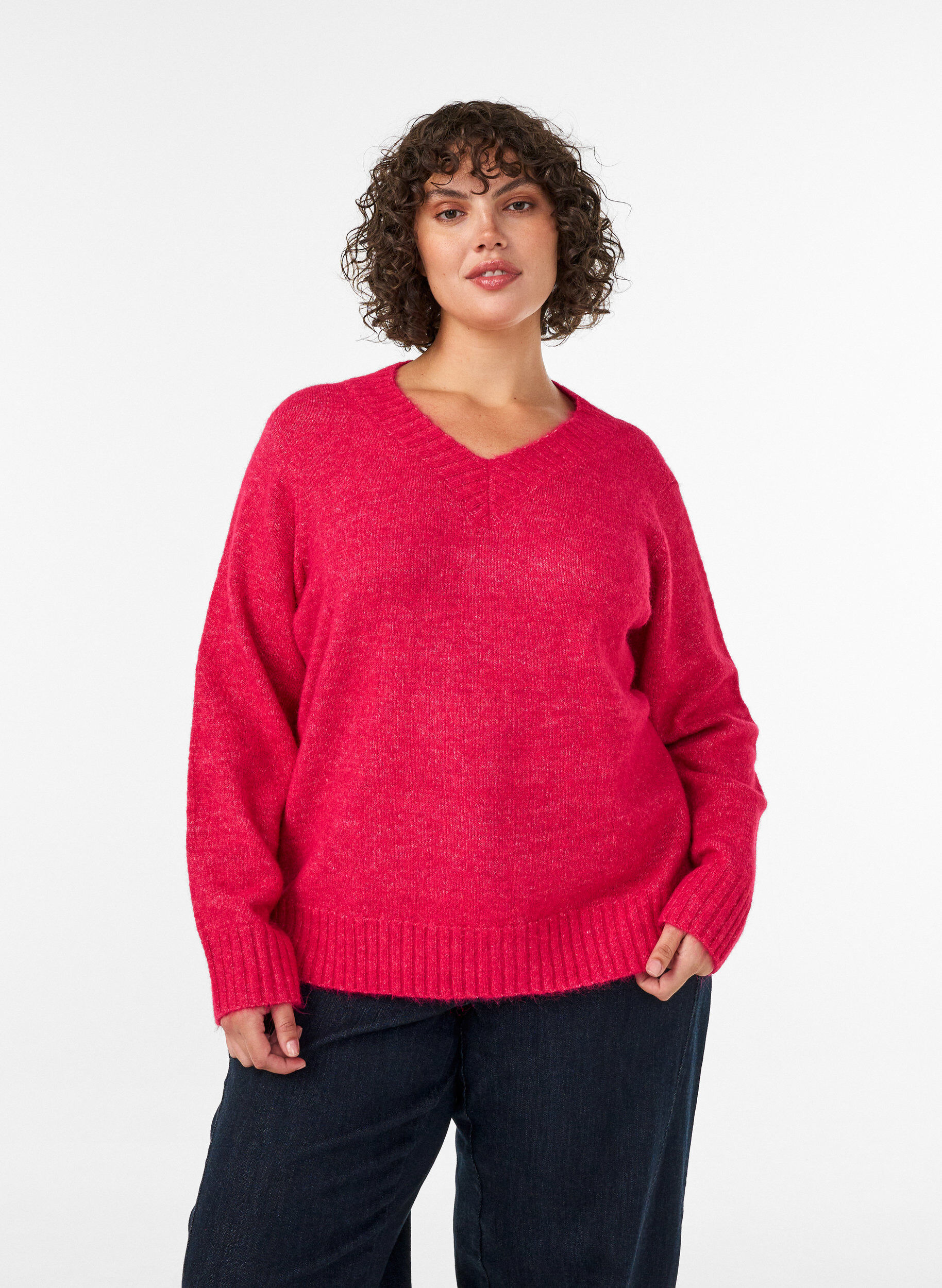 ZizziTr&ouml;ja med v-ringning, Rosa, Model image number 0