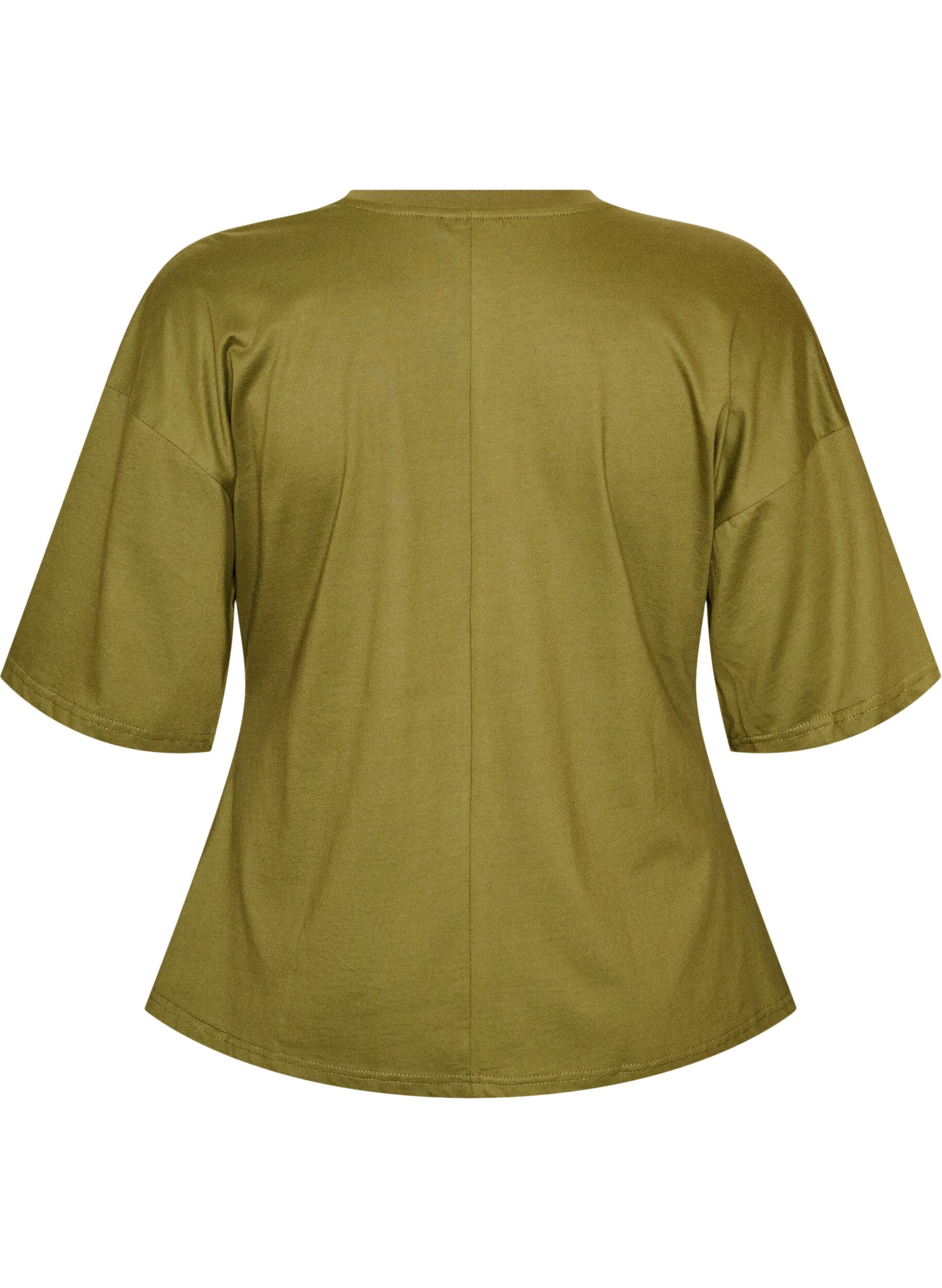 ZizziT-shirt med draperad detalj, Gr&ouml;n, Packshot image number 1