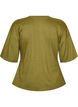 T-shirt med draperad detalj, Gr&ouml;n, Packshot image number 1