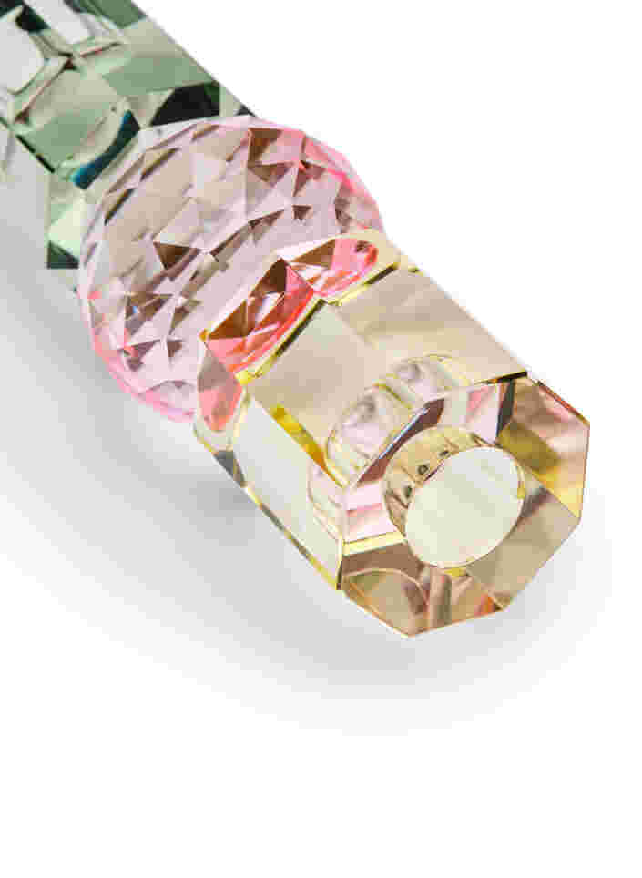 Ljusstake i kristallglas, Butter/Olive Comb, Packshot image number 2