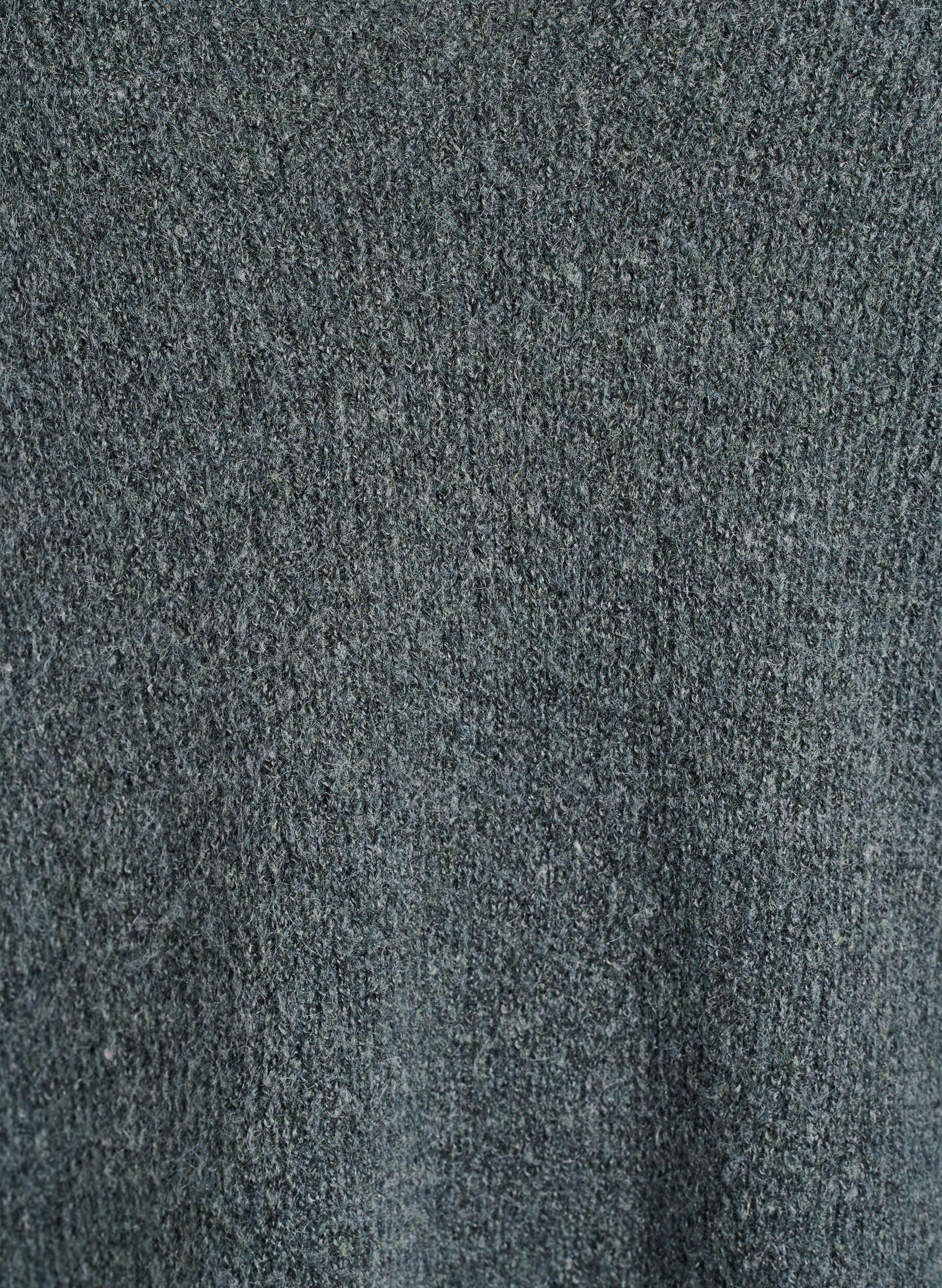 Zizzi Stickad blus med v-ringning och raglan&auml;rmar, Gr&ouml;n, Packshot image number 2