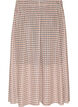 Rutig midikjol i mesh, Beige, Packshot image number 1