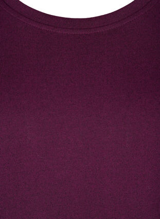 Blus med långa ärmar och dekorativa pärlor, Purple Melange, Packshot image number 2