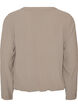 Blus i ballongsilhuett med v-ringning, Beige, Packshot image number 1