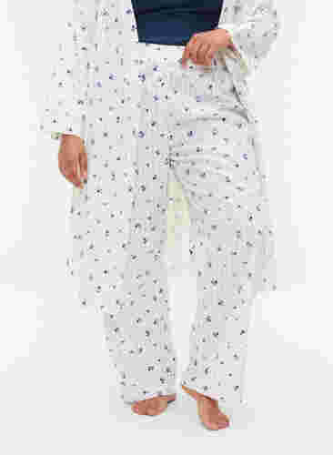 Blommiga pyjamasbyxor i bomull, Snow White AOP, Model image number 2