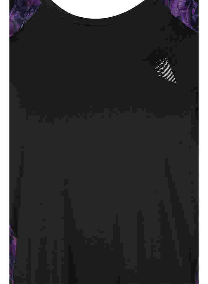 Träningstopp med tryckdetaljer, Black, Packshot image number 2