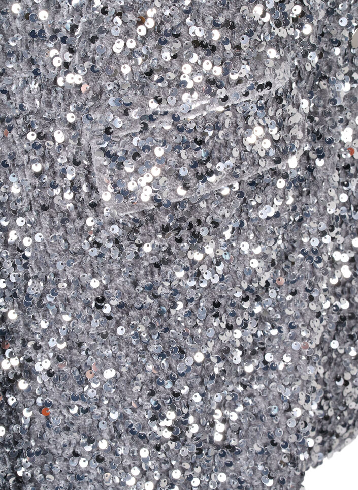 Paljettkavaj med fickor, Silver, Packshot image number 3