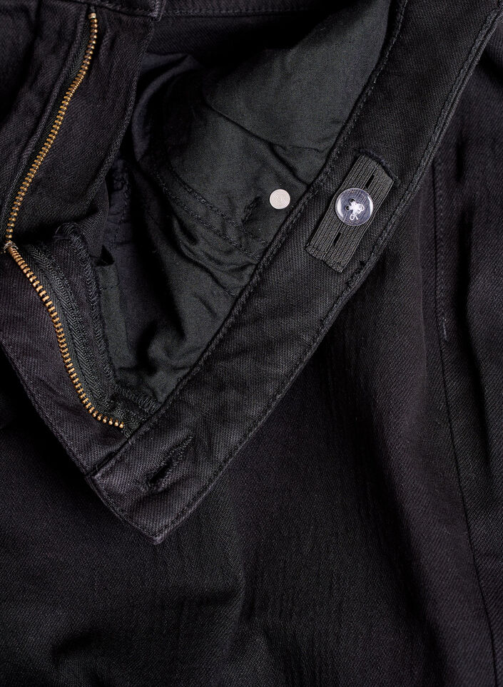 Jeans med vida ben och hög midja, Svart, Packshot image number 3