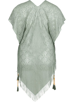 Kortärmad strandklänning med spets, Chinois Green, Packshot image number 1