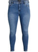 Croppade Amy jeans med dragkedja, Bl&aring;, Packshot image number 0
