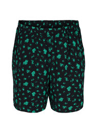 Mönstrade shorts med fickor, Green Flower AOP