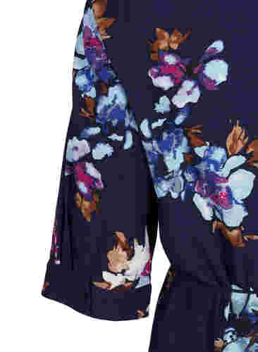 FLASH - Skjortklänning med blommönster, Big Blue Flower, Packshot image number 3