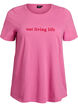 T-shirt med tryck, Rosa, Packshot image number 0