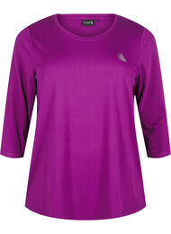 Tr&auml;nningstopp med trekvarts&auml;rmar, Lila