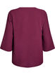 Blus med 3/4-&auml;rm, M&ouml;rk Bordeaux, Packshot image number 1
