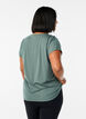 Tr&auml;nings t-shirt med v-ringning och l&ouml;s passform, Gr&ouml;n, Model image number 2