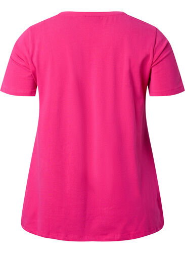 Enfärgad t-shirt i bomull, Beetroot Purple, Packshot image number 1