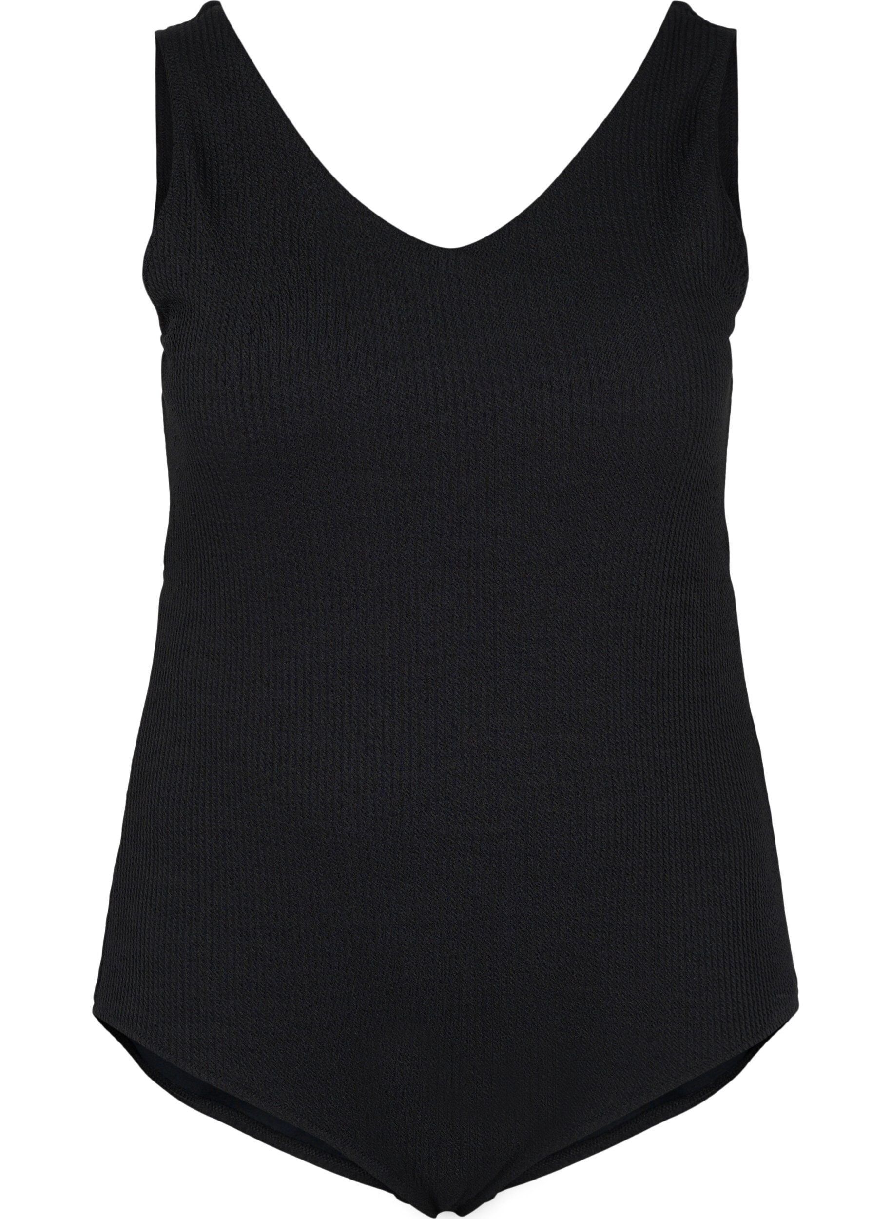 Zizzi Baddr&auml;kt med korsad rygg, Black, Packshot image number 0