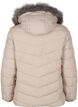 Kort pufferjacka med huva, Beige, Packshot image number 1