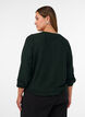 Blus med vertikal struktur och glittertr&aring;d, Gr&ouml;n, Model image number 2