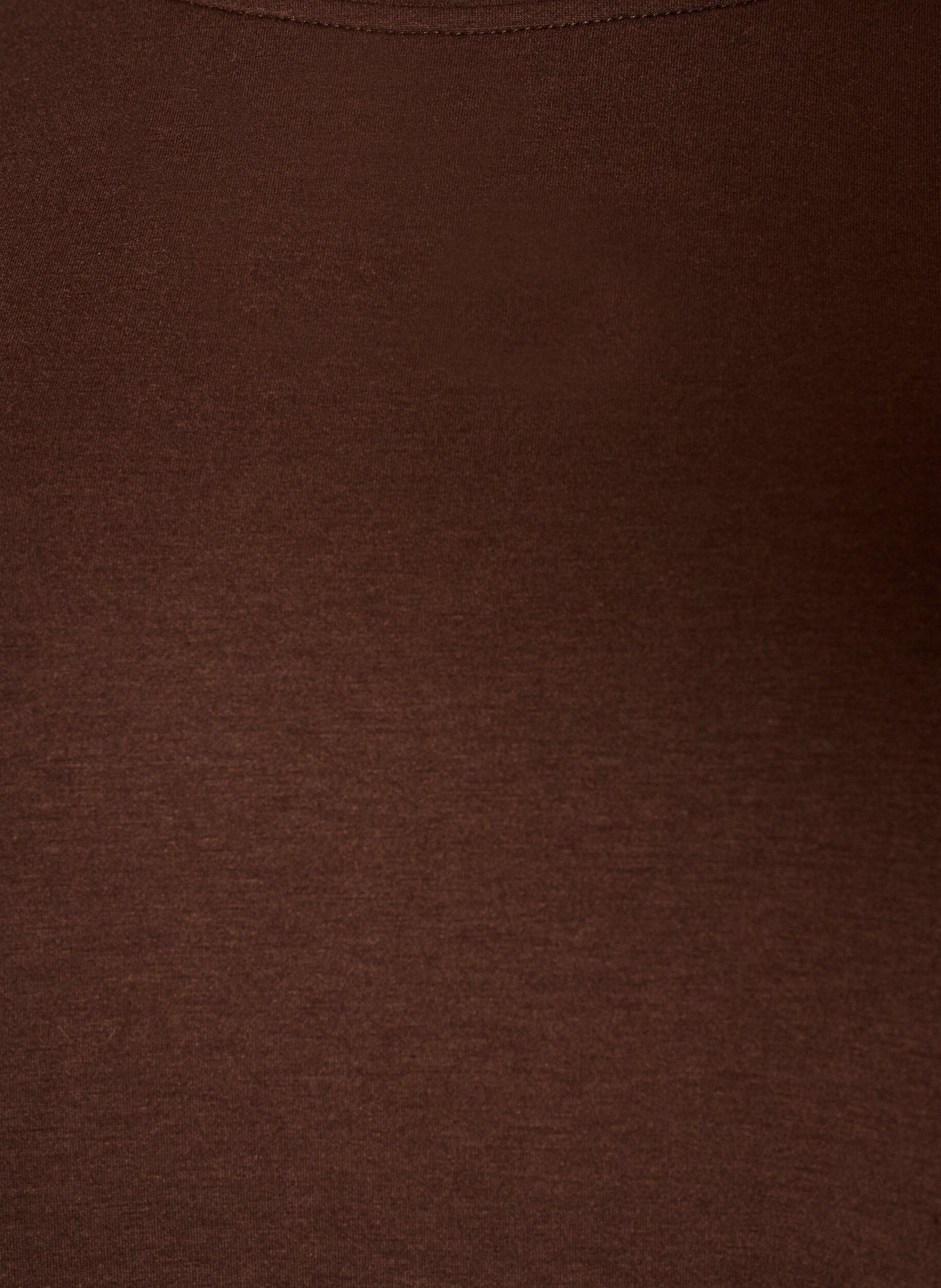 ZizziBlus i jersey med spetskant, Brun, Packshot image number 2