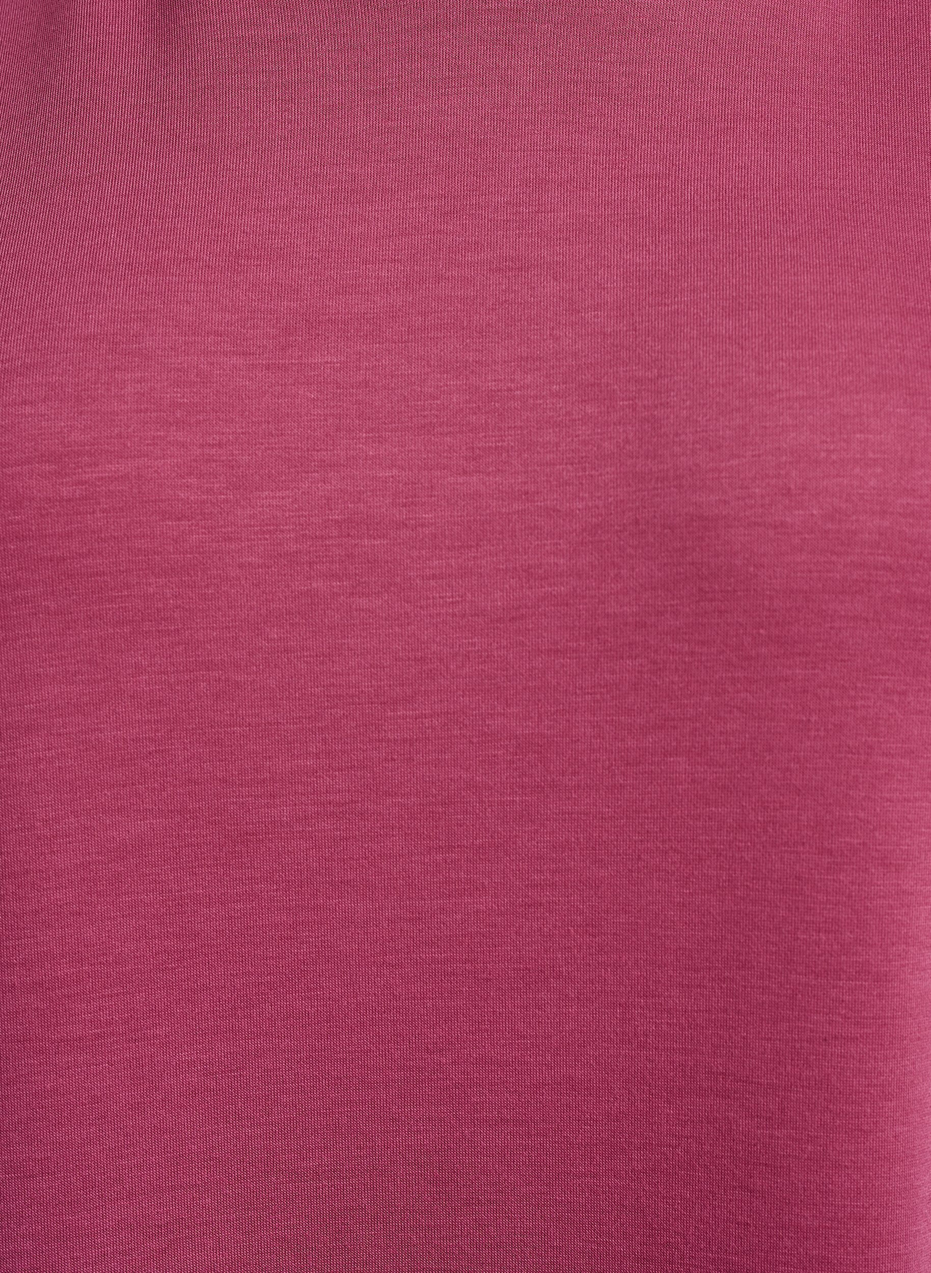 Zizzi Kort huvtr&ouml;jekl&auml;nning med k&auml;nguruficka, Rosa, Packshot image number 2