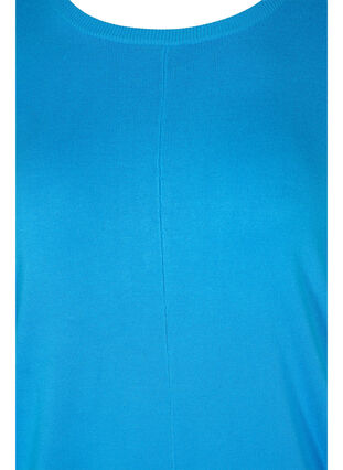 Stickad tunika i viskosblandning, Malibu Blue, Packshot image number 2