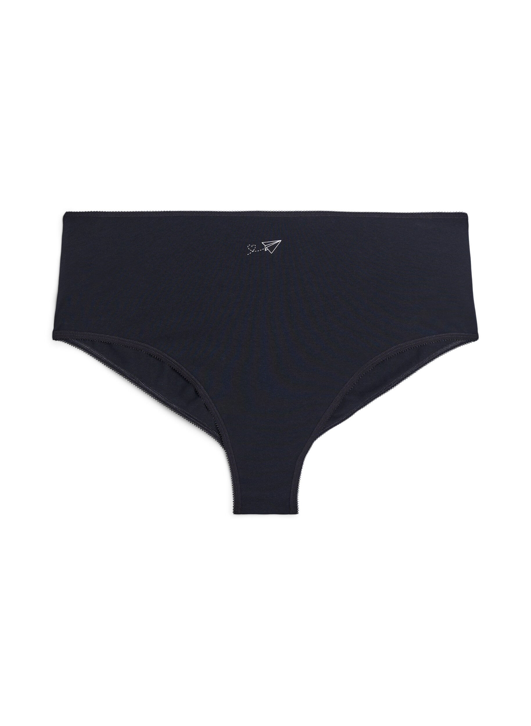 Zizzi 7-pack hipstertrosor med normal midja, Lila, Packshot image number 2