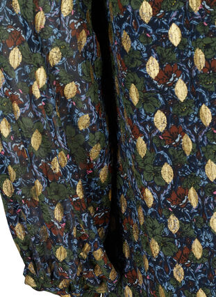Mönstrad tunika med v-ringad hals och knappar, Flower AOP, Packshot image number 3