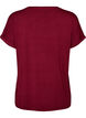 Randig t-shirt i viskos med rund halsringning, R&ouml;d, Packshot image number 1