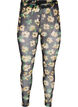 Blommiga legging i mesh, Yellow Green AOP, Packshot image number 0