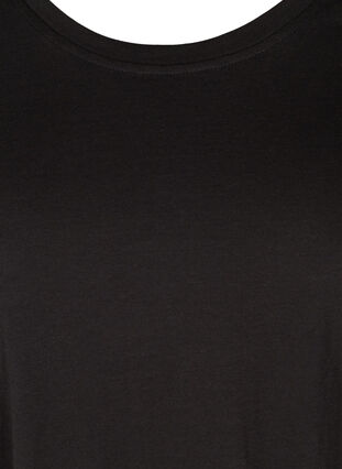 Kortärmad t-shirt med justerbar midja, Black, Packshot image number 2