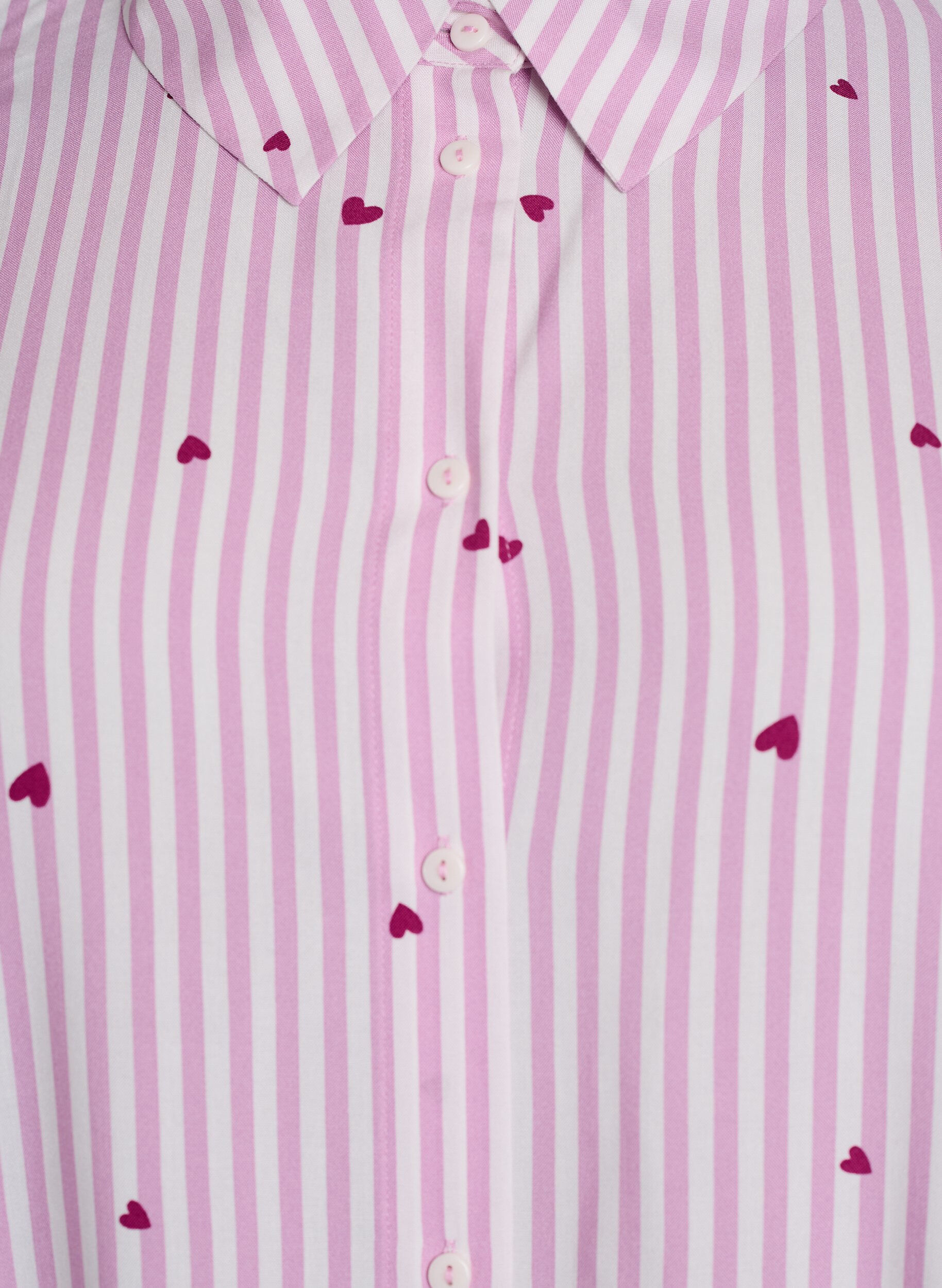 ZizziNattlinne med r&auml;nder och hj&auml;rtan, Rosa, Packshot image number 2