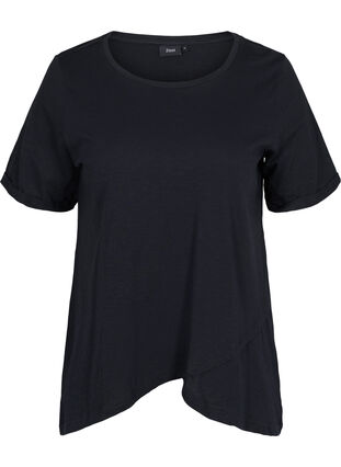 Kortärmad t-shirt i bomull, Black, Packshot image number 0