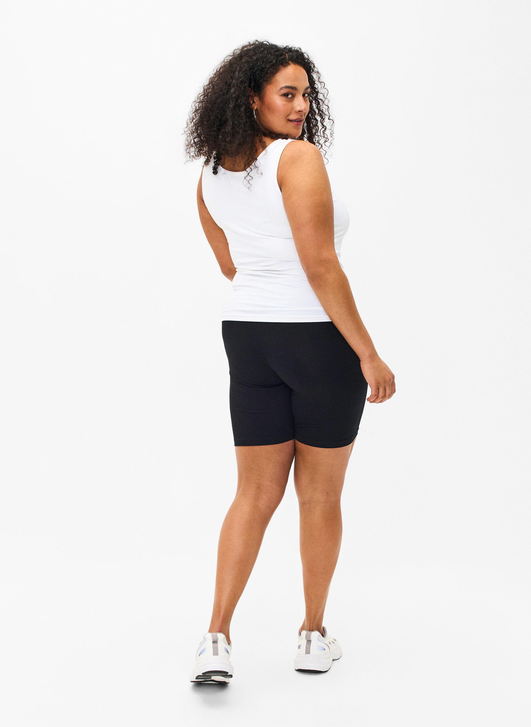 Zizzi FLASH 2-pack leggingshorts, Svart, Model image number 2