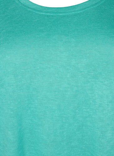 Blus med 3/4-ärmar, Turquoise, Packshot image number 2