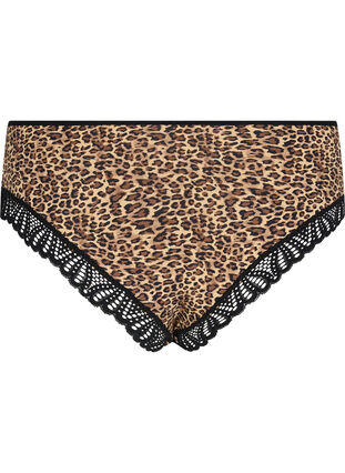 Trosa med leopardmönster och spets, Leopard Print, Packshot image number 1