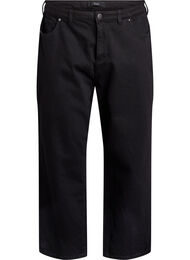 L&ouml;sa jeans med croppad l&auml;ngd, Svart