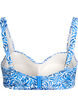 Vadderad bikinitopp med tryck, Bl&aring;, Packshot image number 1