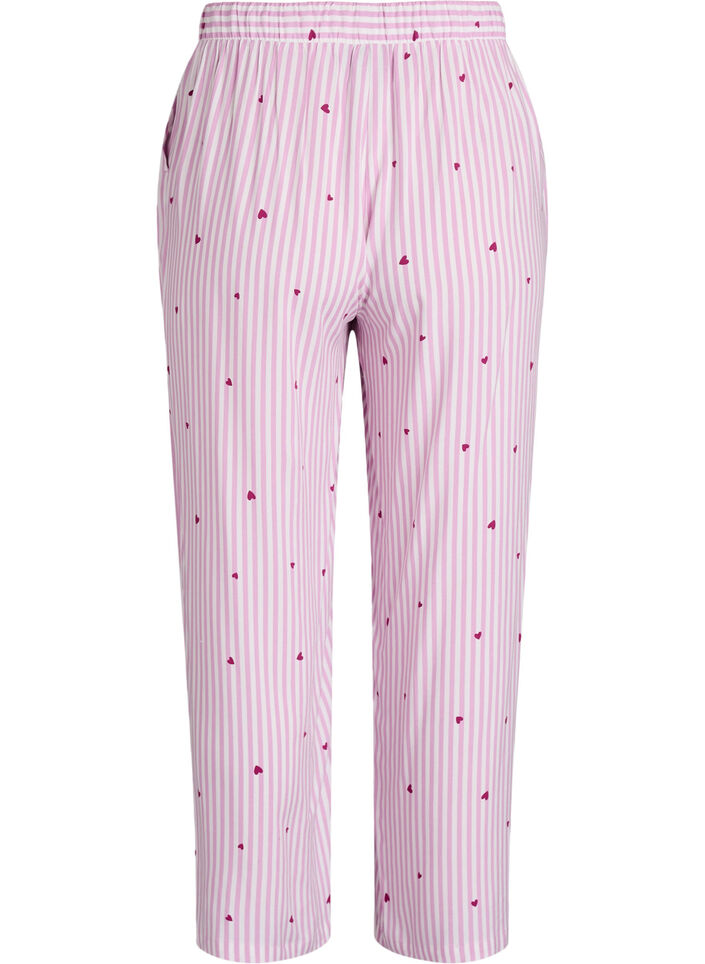 L&ouml;sa nattbyxor med r&auml;nder och hj&auml;rtan, Rosa, Packshot image number 1