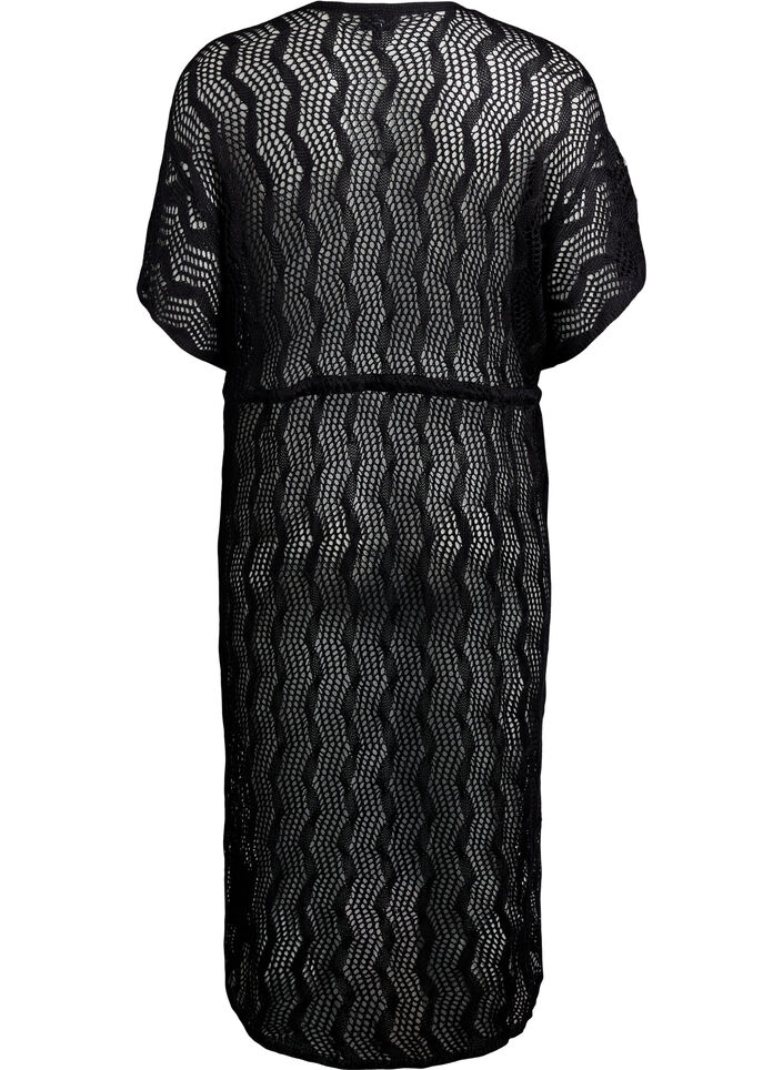 Strandkimono med knytsk&auml;rp, Svart, Packshot image number 1