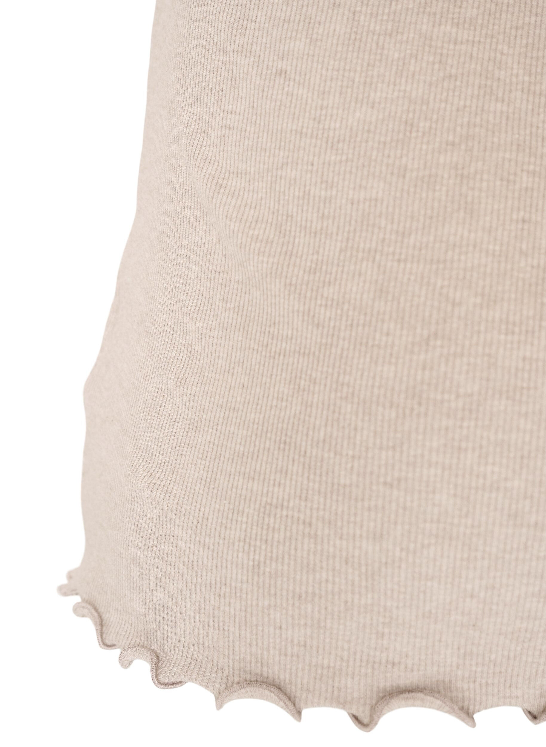 ZizziRibbad topp med spetskant, Beige, Packshot image number 3