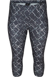 3/4 leggings med mönster, Grey Graphic AOP