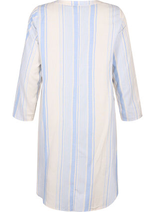 Randig klänning med långa ärmar, Birch w. Stripes, Packshot image number 1