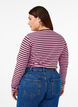 Randig blus med l&aring;nga &auml;rmar, Rosa, Model image number 2
