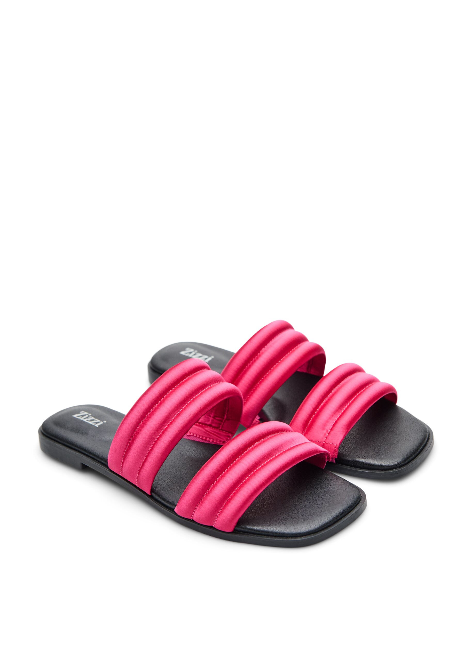 Zizzi Sandal med vadderade remmar, Rosa, Packshot image number 1