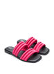 Sandal med vadderade remmar, Rosa, Packshot image number 1