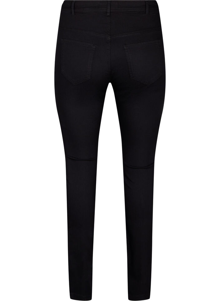 Superslimmade Amy-jeans med h&ouml;g midja, Svart, Packshot image number 1